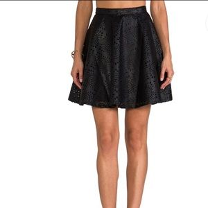 BB Dakota Faux Leather Circle Skirt